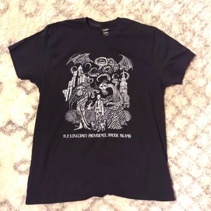 HP Lovecraft/Providence RI Tee, Hanes, Large, Black
